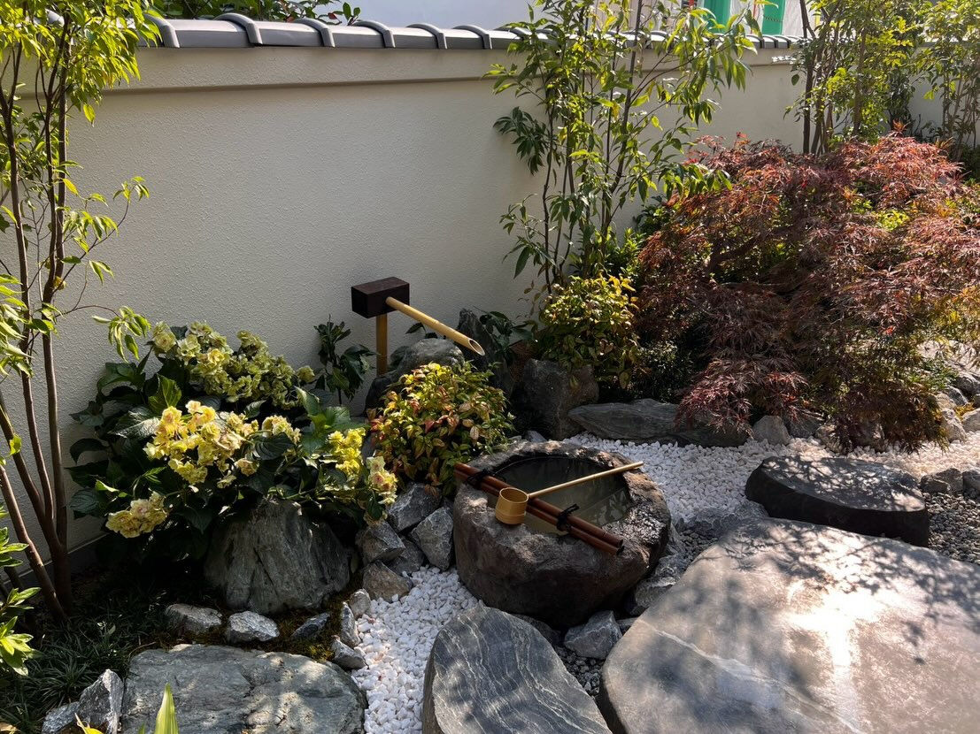 和をモチーフにした店舗の植栽🌿